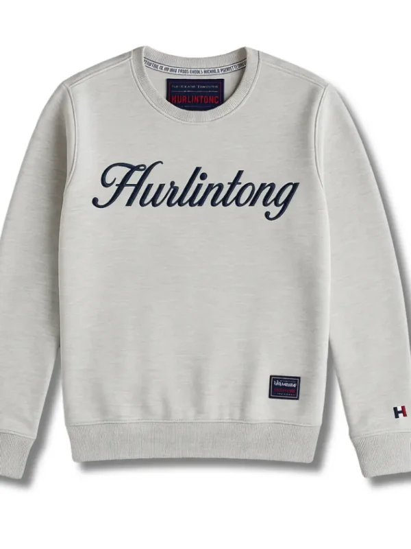 Buzo cuello redondo arena