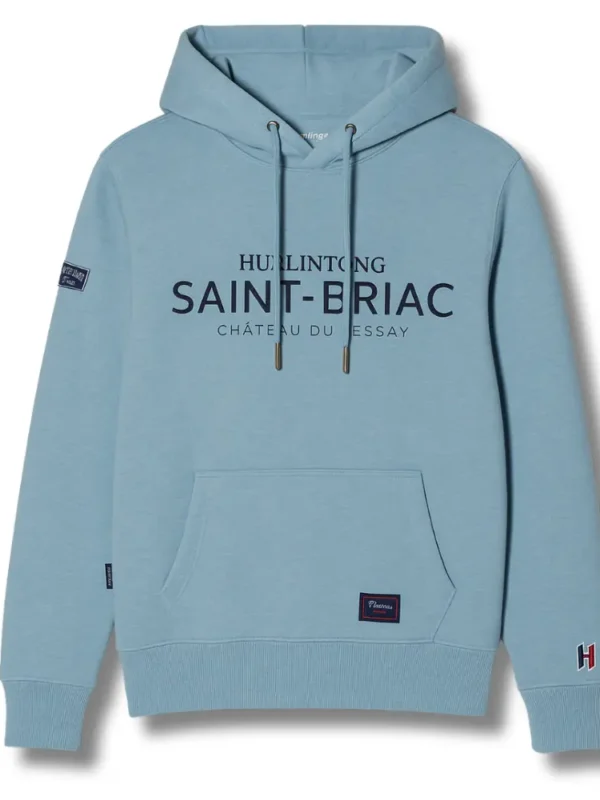 Buzo hombre azul jaspe