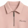 Buzo media cremallera rosado para mujer