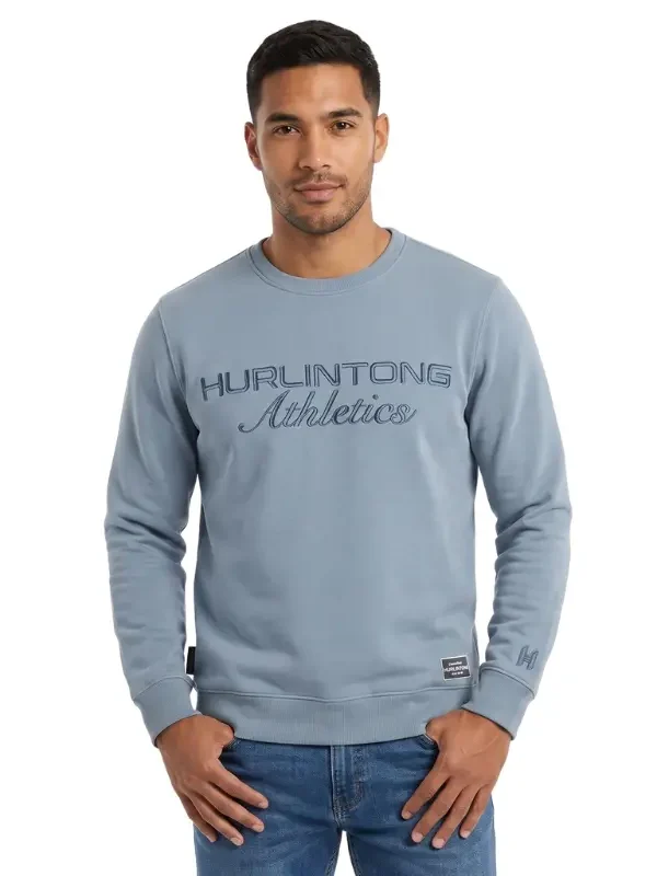 Buzo azul claro para Hombre Cuello Redondo