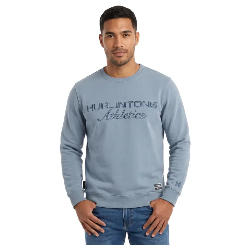 Buzo azul claro para Hombre Cuello Redondo