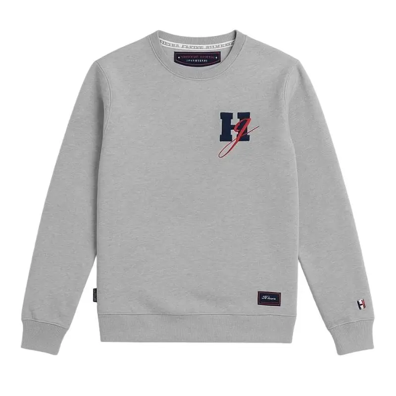 Buzo cuello redondo gris