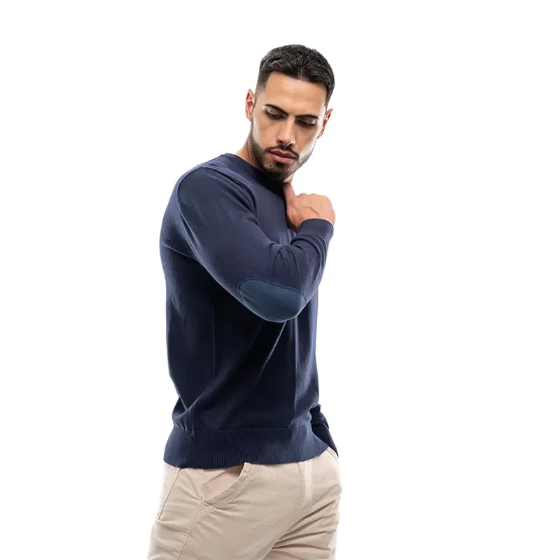 Buzo de Hilo Cuello V azul para Hombre
