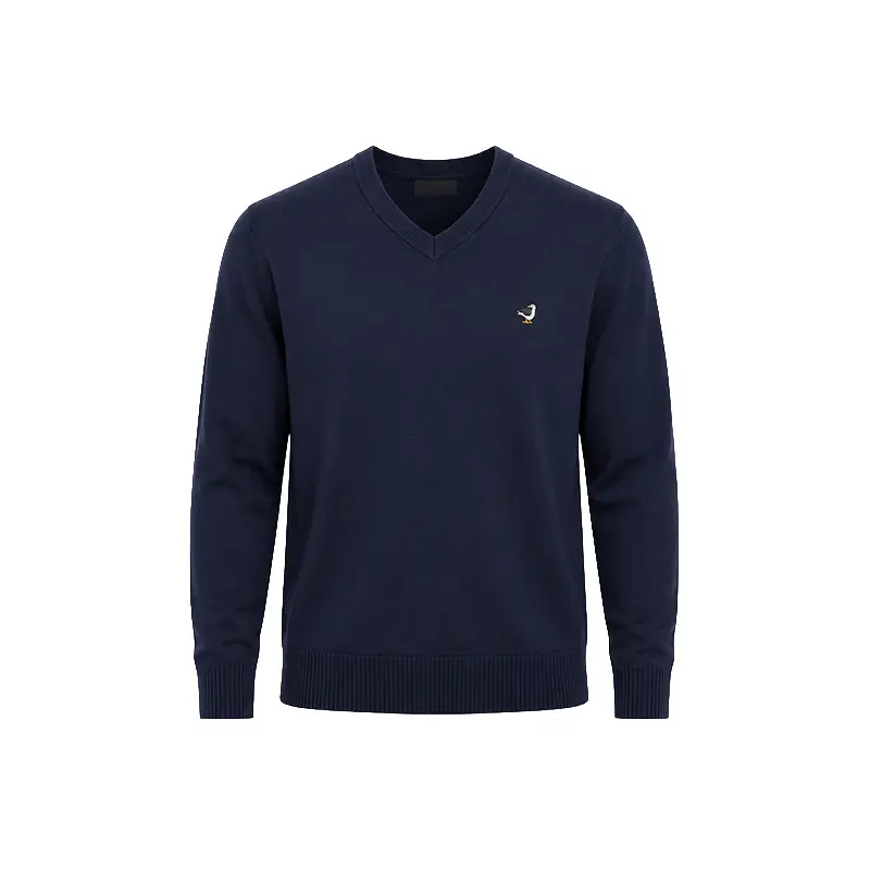 Buzo de Hilo Cuello V azul para Hombre