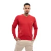 Buzo de Hilo Cuello V Rojo para Hombre