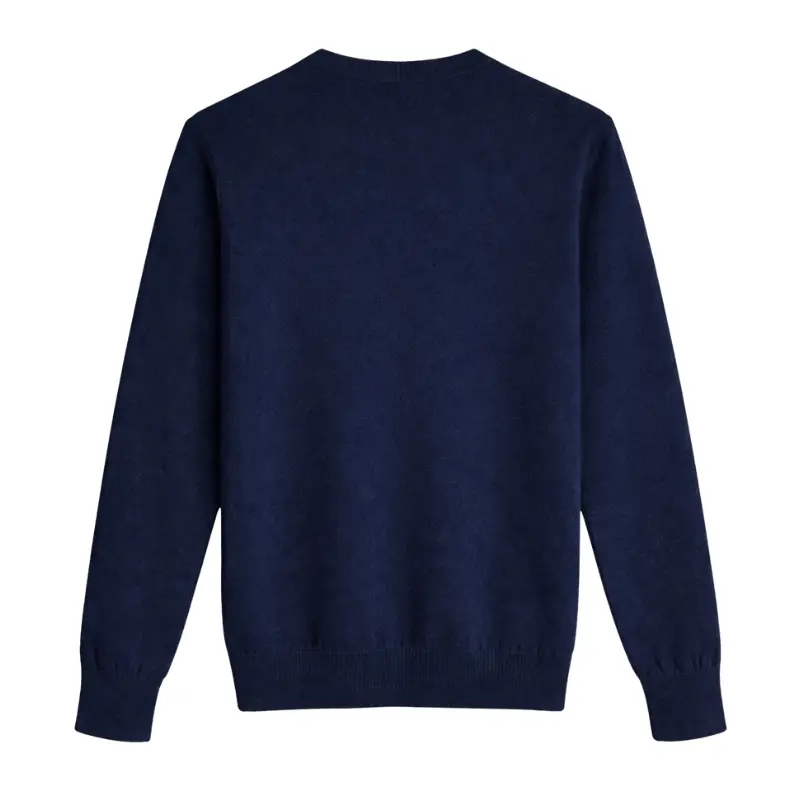 Buzo hilo cuello redondo azul oscuro