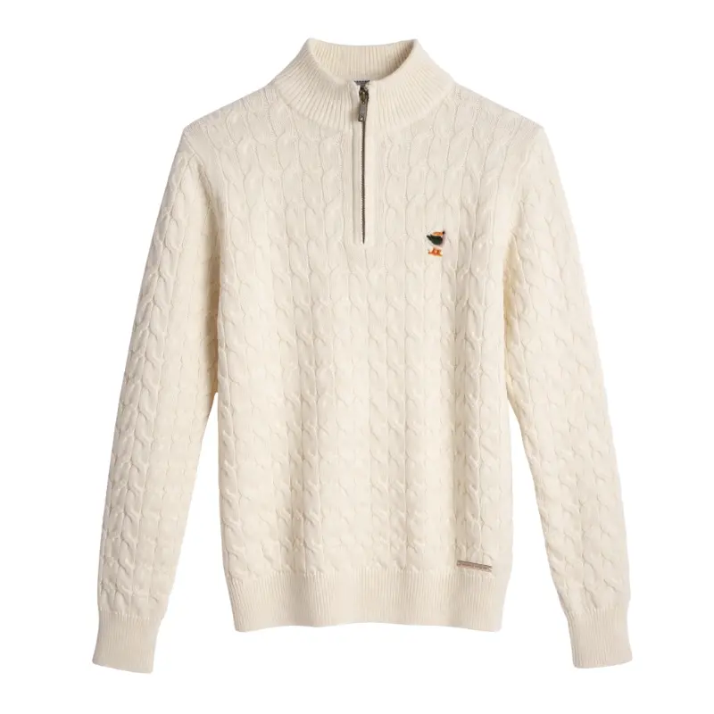 Buzo hilo cuello alto camel