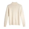 Buzo hilo cuello alto camel