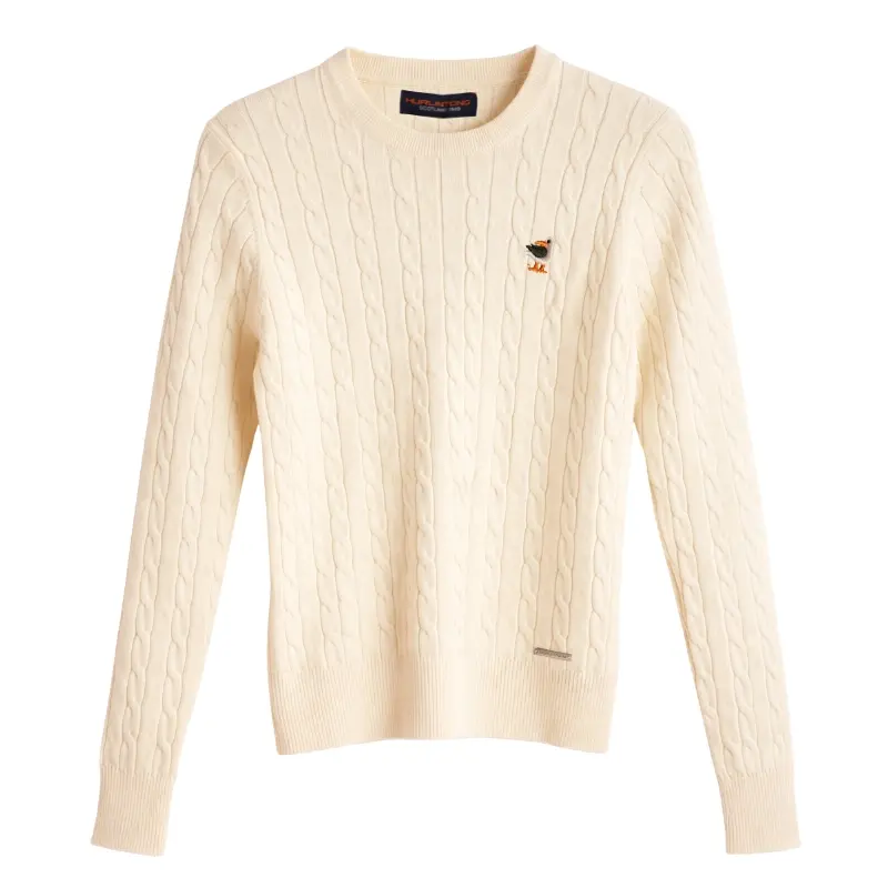 Sweater de hilo amarillo para mujer