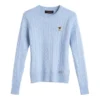 Sweater de hilo azul claro para mujer