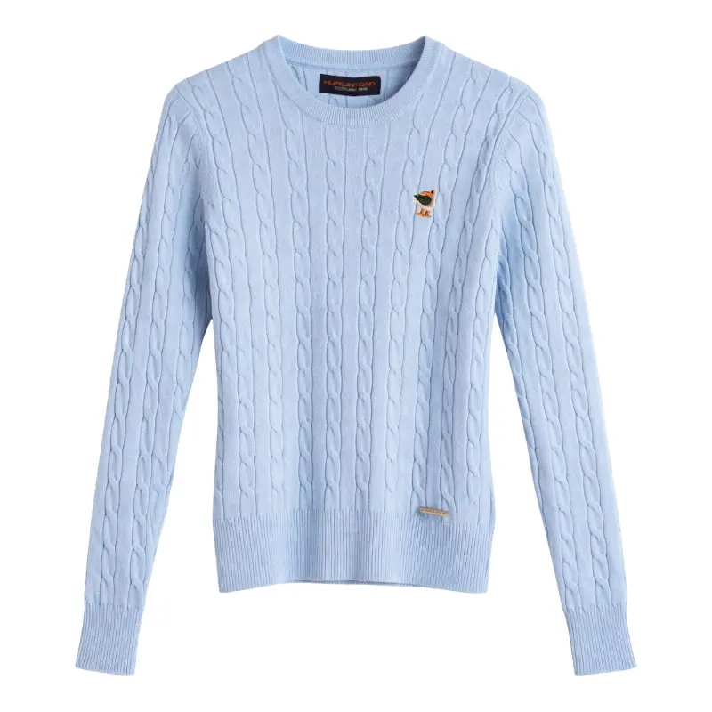 Sweater de hilo azul claro para mujer