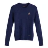 Sweater de hilo azul oscuro para mujer