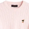 Sweater de hilo rosado para mujer