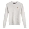 Buzo hilo cuello redondo gris