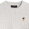 Buzo hilo cuello redondo gris