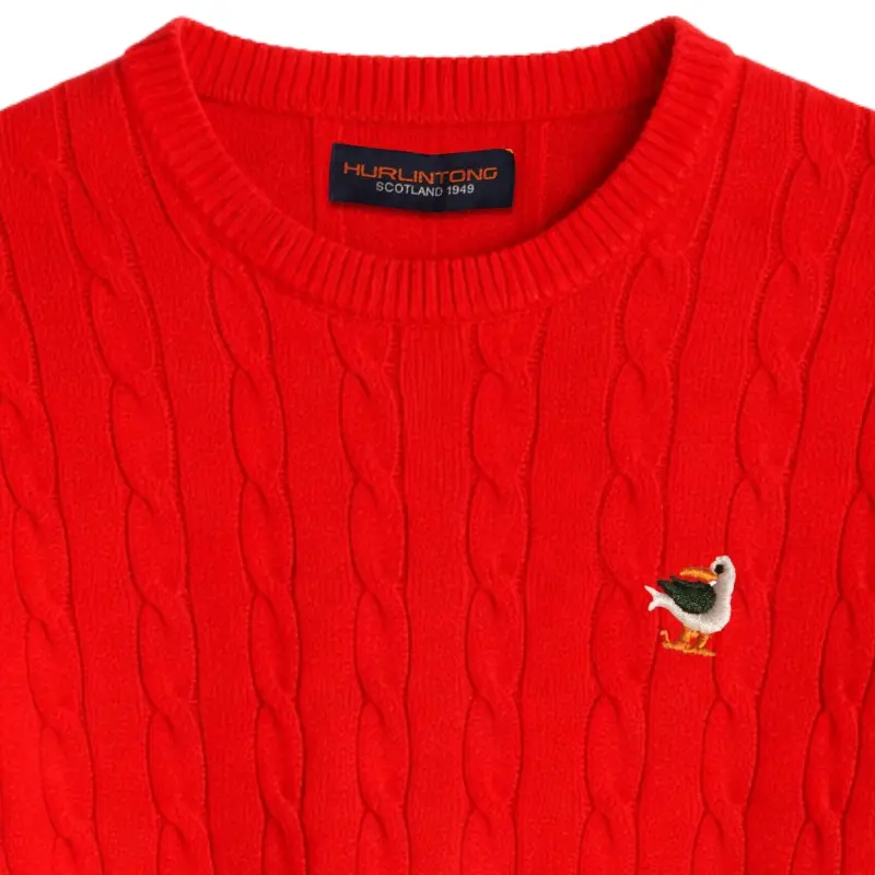 Buzo hilo cuello redondo rojo