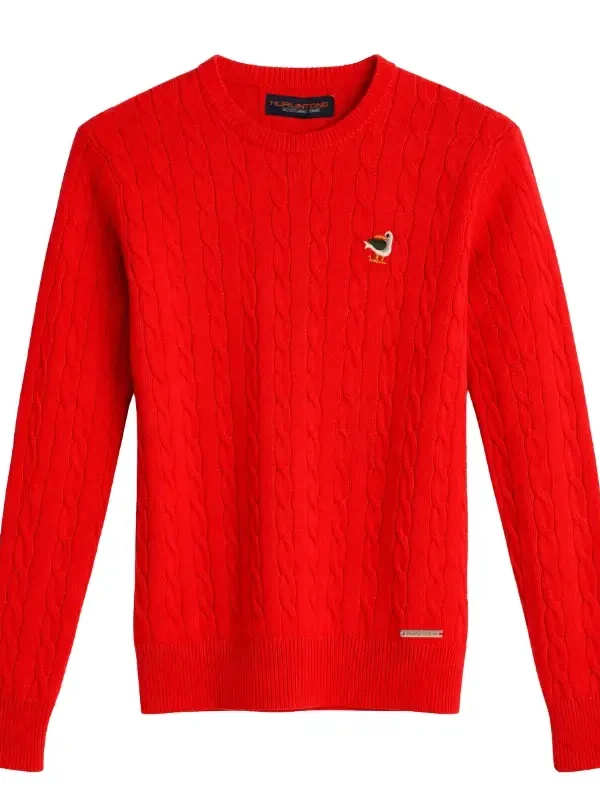 Buzo hilo cuello redondo rojo