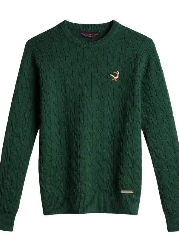 Buzo hilo cuello redondo verde