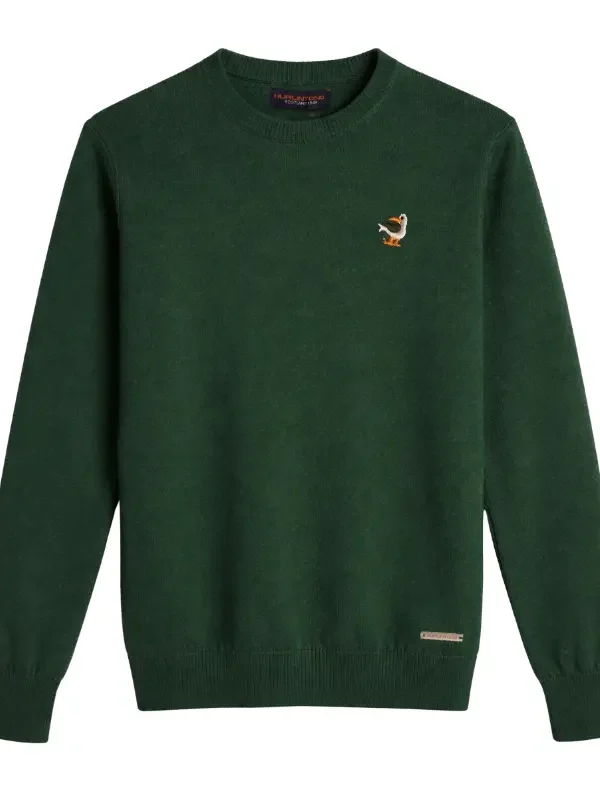 Buzo hilo cuello redondo verde