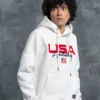 Buzo blanco hombre Usa