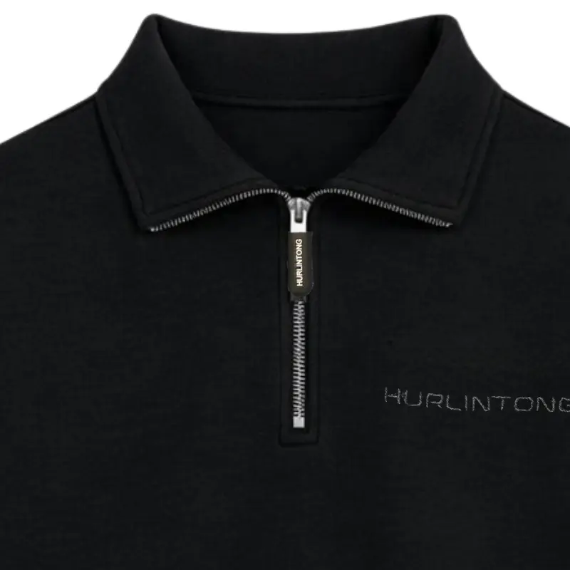Buzo media cremallera negro para hombre
