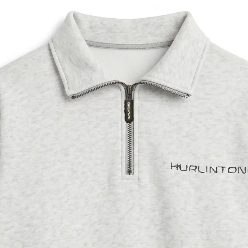 Buzo media cremallera gris claro para hombre