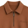 Buzo media cremallera camel para mujer
