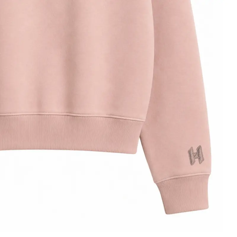 Buzo media cremallera rosado para mujer