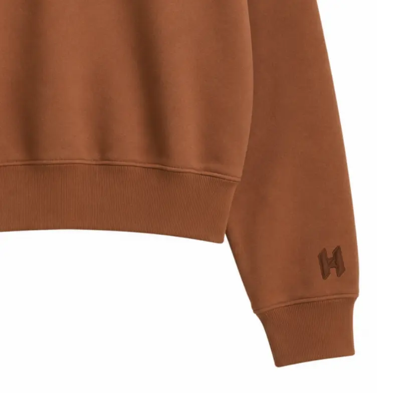 Buzo media cremallera camel para mujer