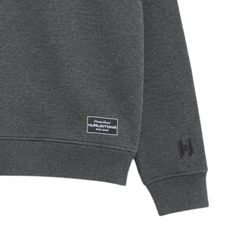 Buzo media cremallera gris para hombre