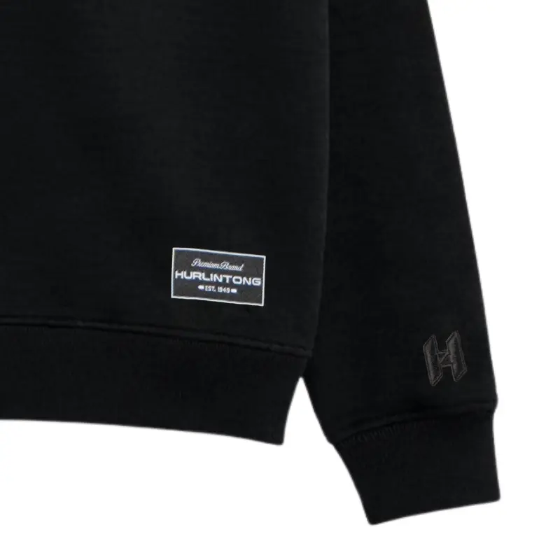 Buzo media cremallera negro para hombre