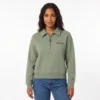 Buzo media cremallera verde para mujer Buzo media cremallera verde para mujer