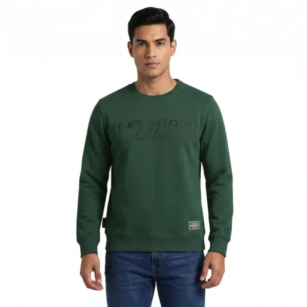 Buzo verde para Hombre Cuello Redondo
