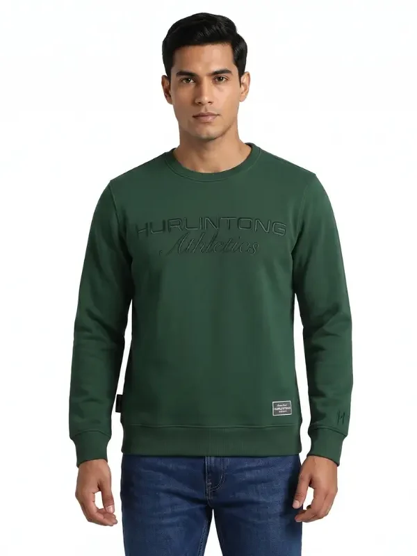Buzo verde para Hombre Cuello Redondo