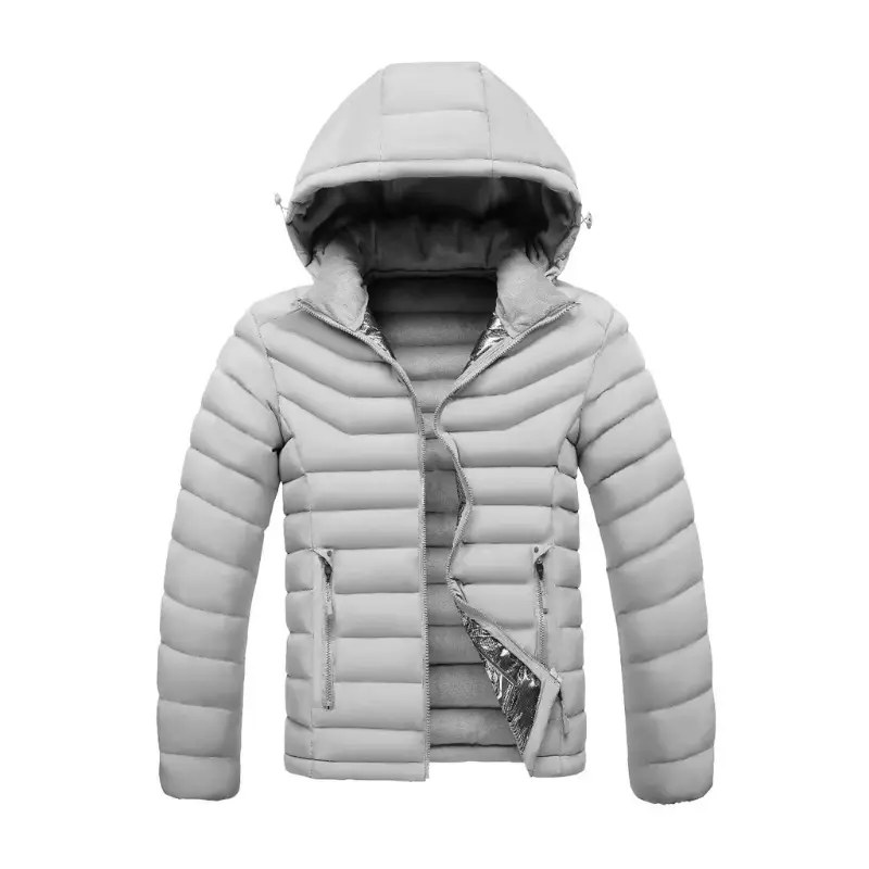 Chaqueta termica hombre gris claro