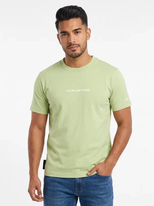 Camiseta Verde Pistacho para Hombre Hurlintong Premium