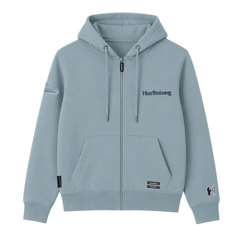 Chaqueta Hoodie Azul para Hombre Hurlintong Premium