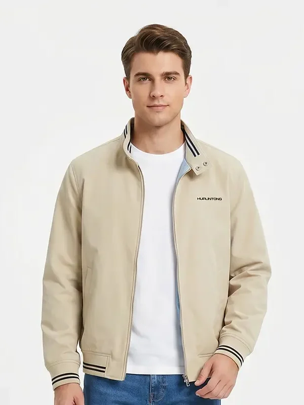 Chaqueta clásica camel hombre