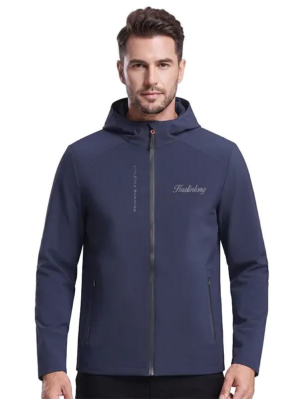 Chaqueta Deportiva Running Dry Fit Azul para Hombre
