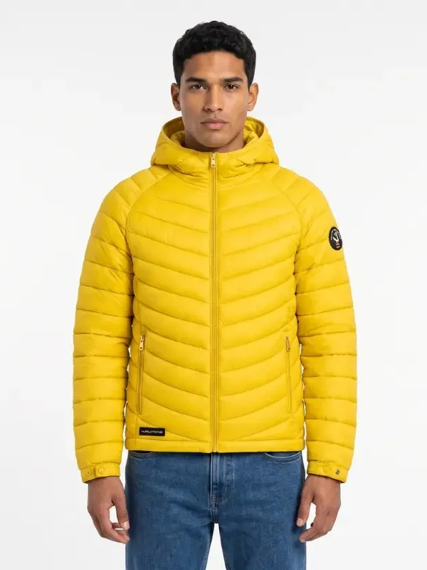 Chaqueta Impermeable Amarilla para Hombre Hurlintong Premium