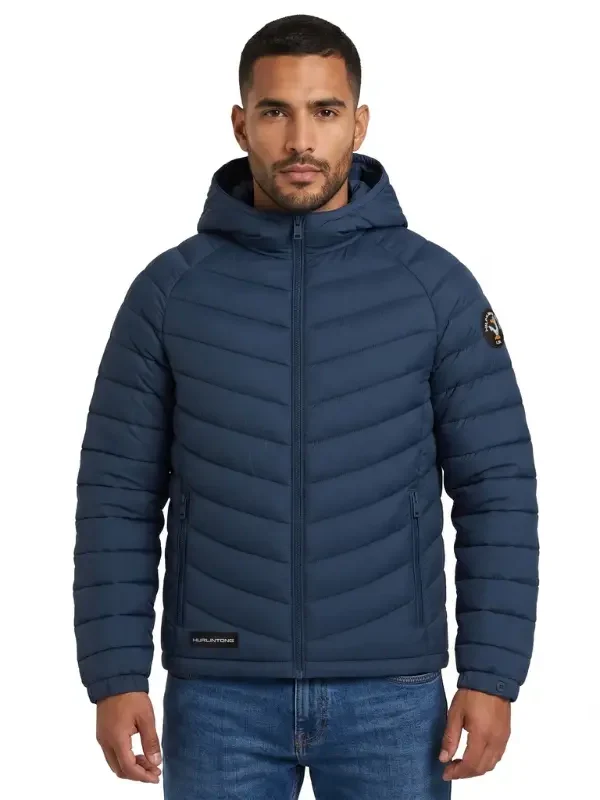 Chaqueta Impermeable Azul para Hombre Hurlintong Premium