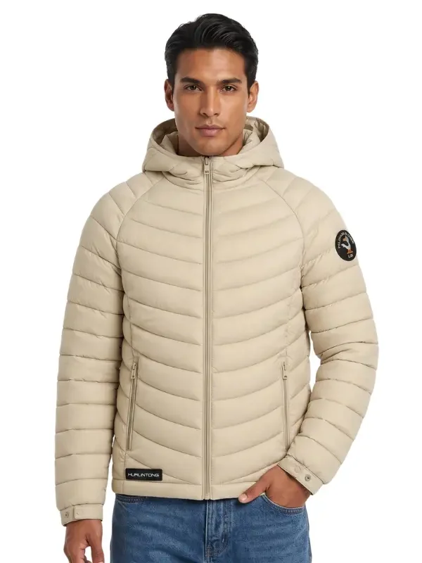 Chaqueta Impermeable Camel para Hombre Hurlintong Premium