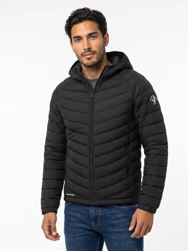 Chaqueta Impermeable Negra para Hombre Hurlintong Premium
