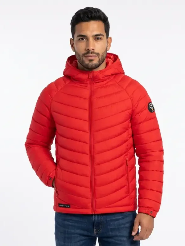 Chaqueta Impermeable Roja para Hombre Hurlintong Premium