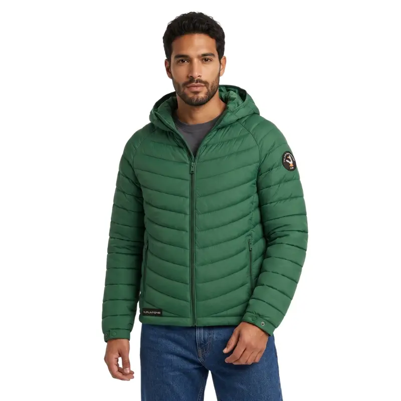 Chaqueta Impermeable Verde para Hombre Hurlintong Premium