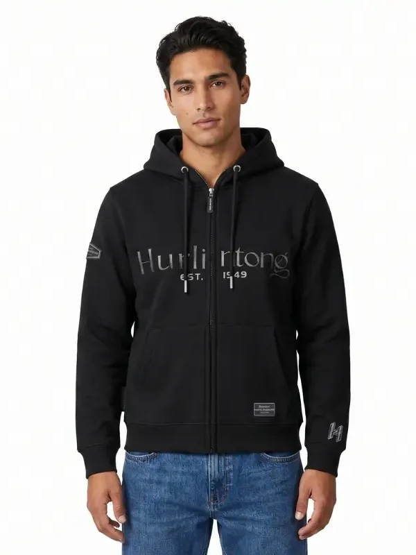 Chaqueta Negra para Hombre Hurlintong Premium