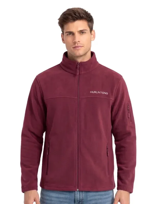 Chaqueta Polar Fleece Vinotinto para Hombre