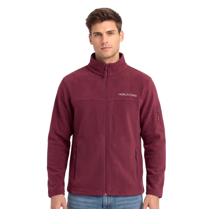 Chaqueta Polar Fleece Vinotinto para Hombre