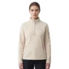Chaqueta Polar Media Cremallera Arena para Mujer Hurlintong Premium