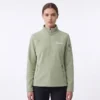 Chaqueta Polar Media Cremallera verde para Mujer